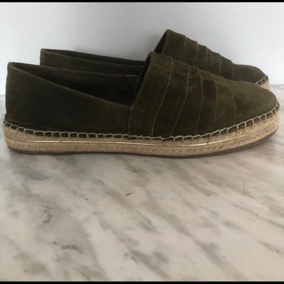 Aldo Olive Cowee Suede Espadrilles Size 8 - Picture 3 of 10